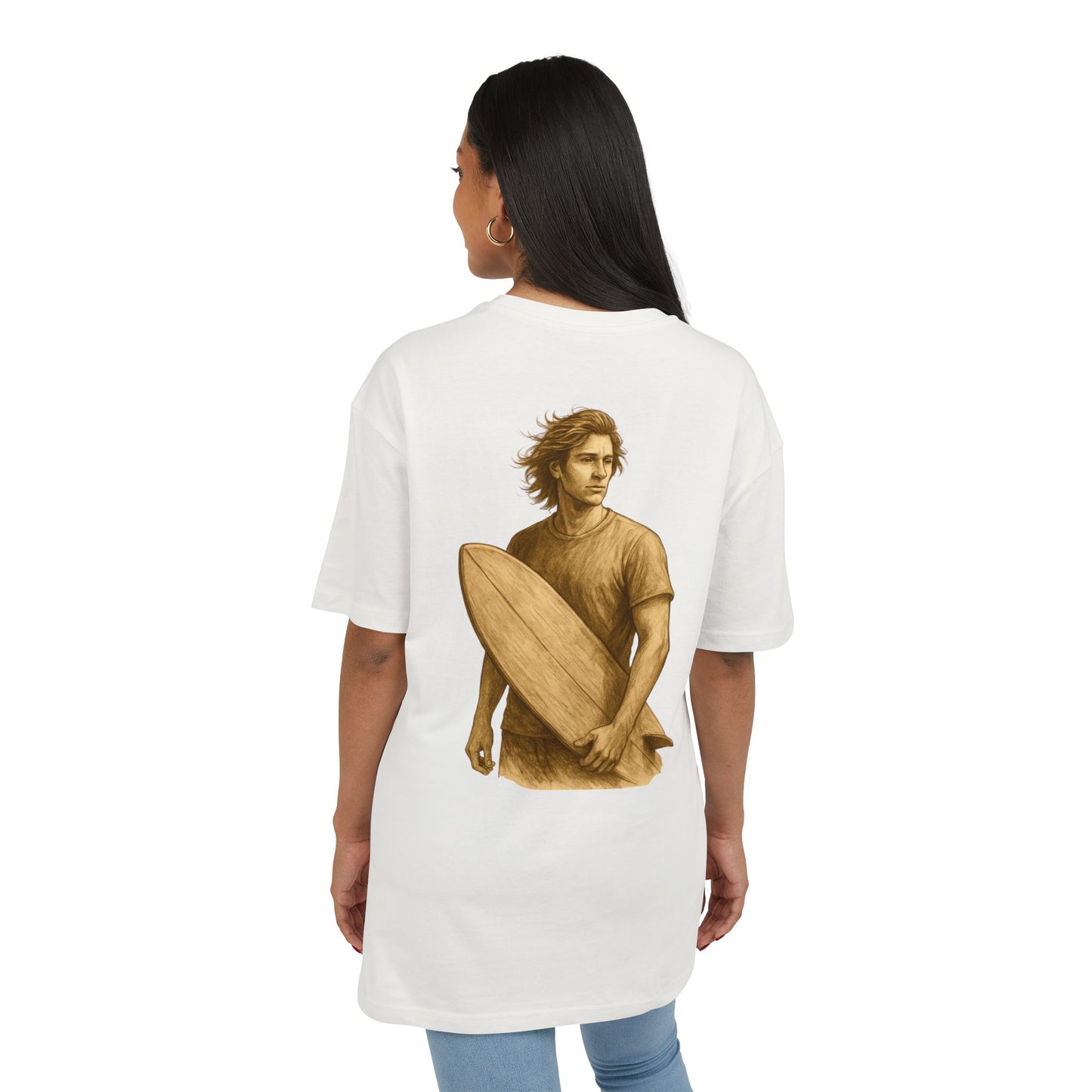 Retro Surfer T-Shirt (Brustprint) – Vintage Beach Style für Wellenreiter & Ocean-Lovers