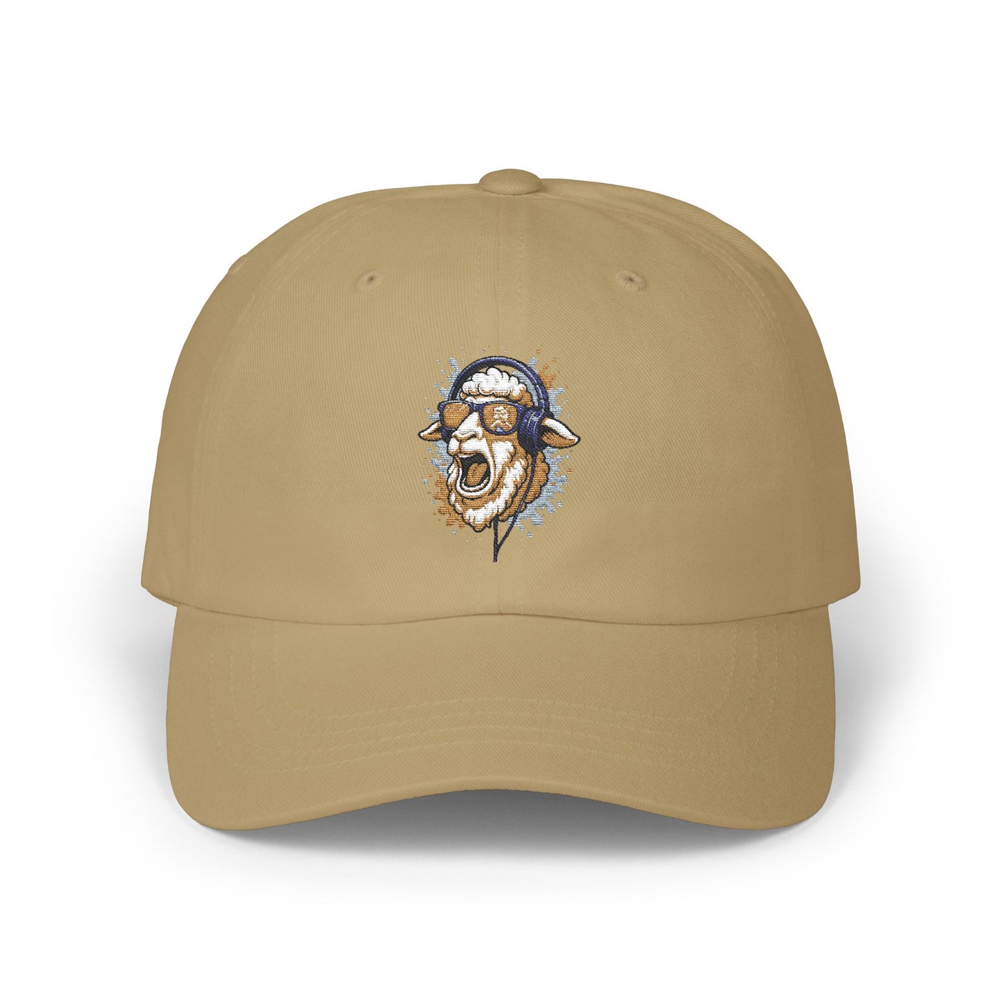 Lustige Schaf Cap – Unisex Basecap mit Kopfhörer-Schaf & Sonnenbrille – Coole Musik Snapback für Tierfreunde & Festival-Fans