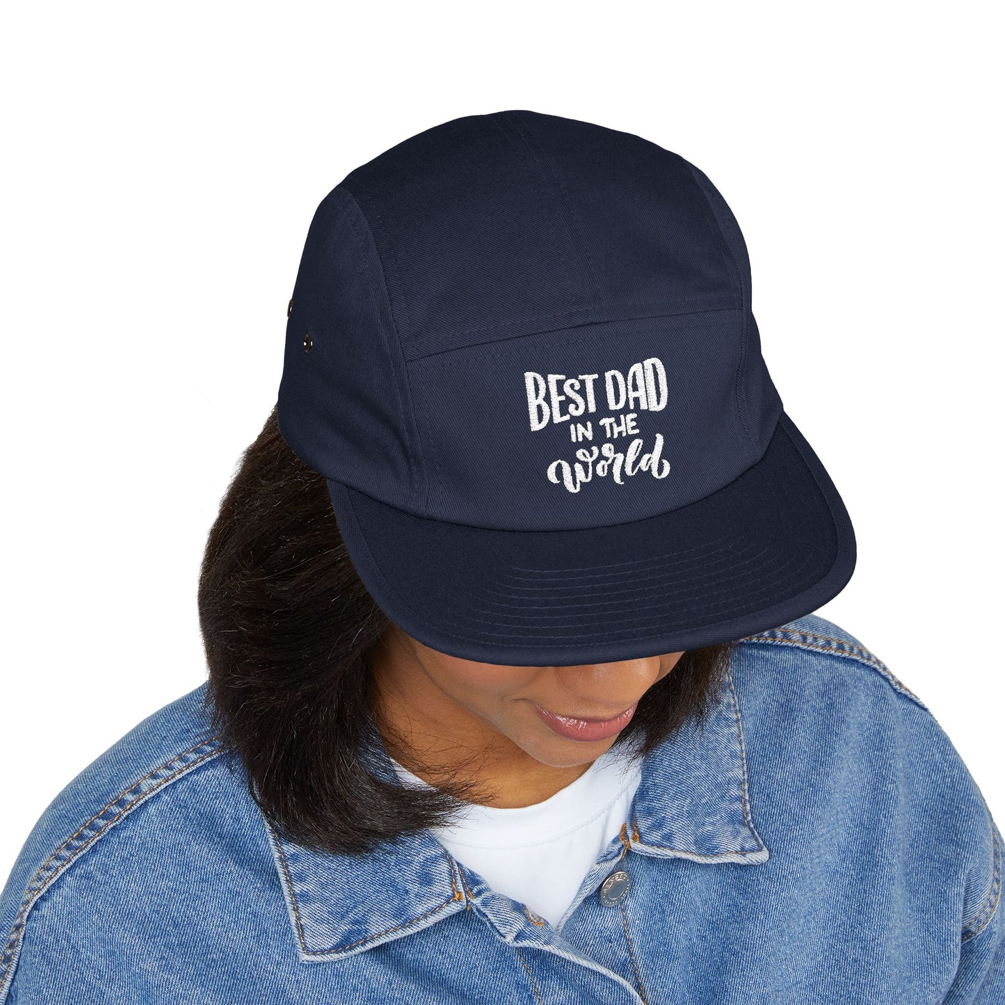 Best Dad in the World – 5-Panel Cap mit Stickerei