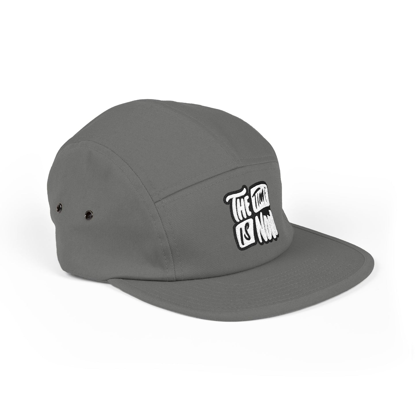 The Time is Now – 5-Panel Cap mit Stickerei