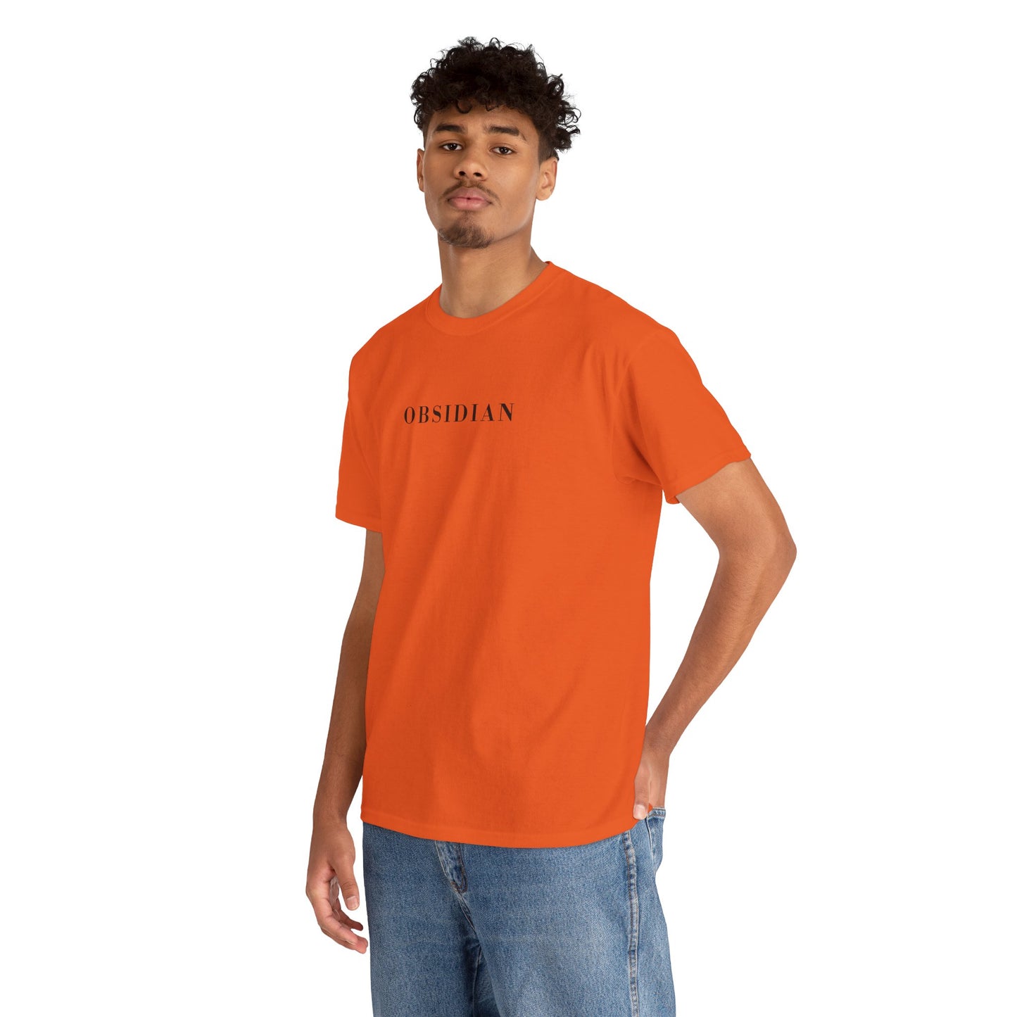 OBSIDIAN T-Shirt (Brustprint) – Unisex Heavy Cotton Tee | Nachhaltige Streetwear aus 100% Baumwolle