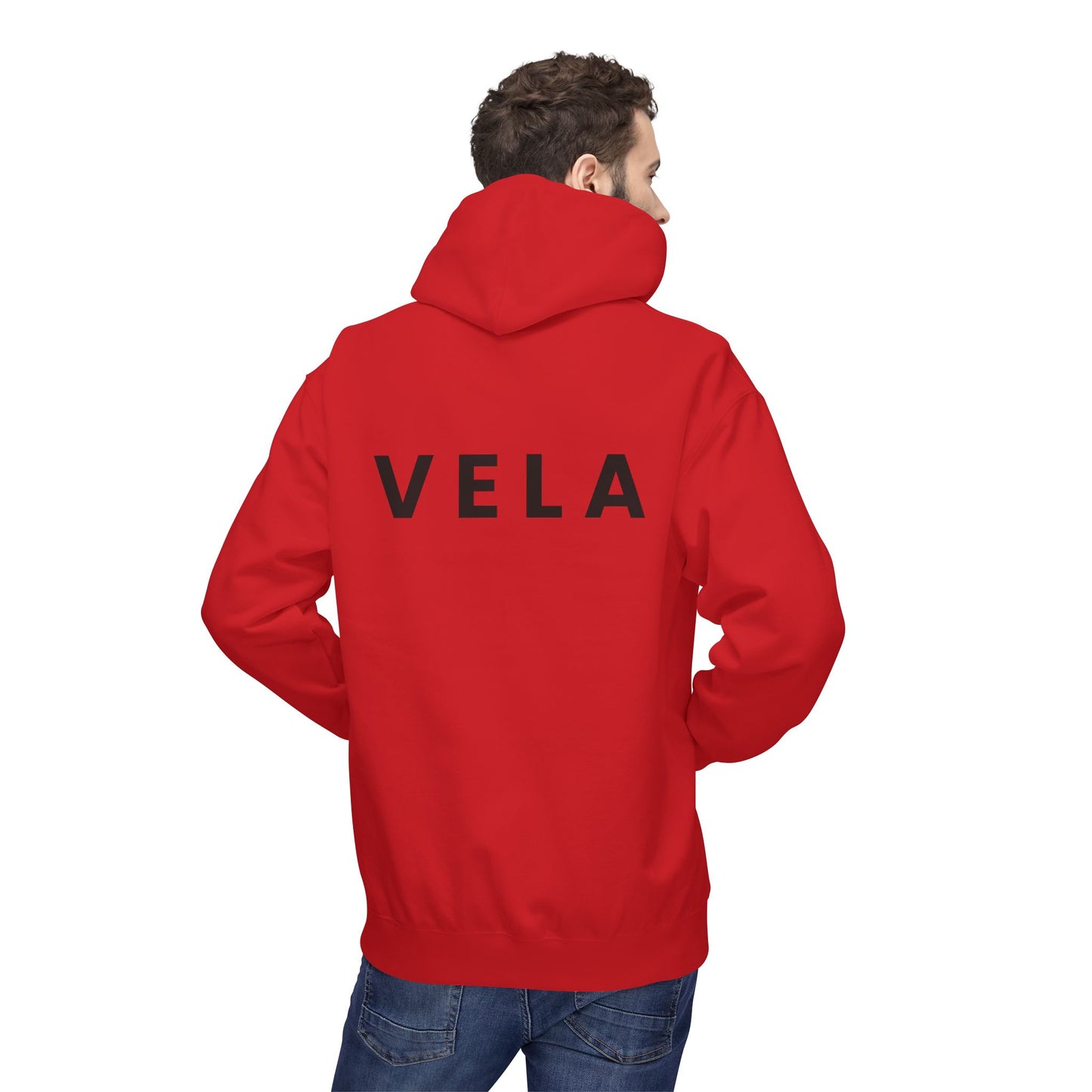 VELA Hoodie (Rückenprint) – Unisex Midweight Softstyle Fleece | Nachhaltige Streetwear mit Komfort & Stil