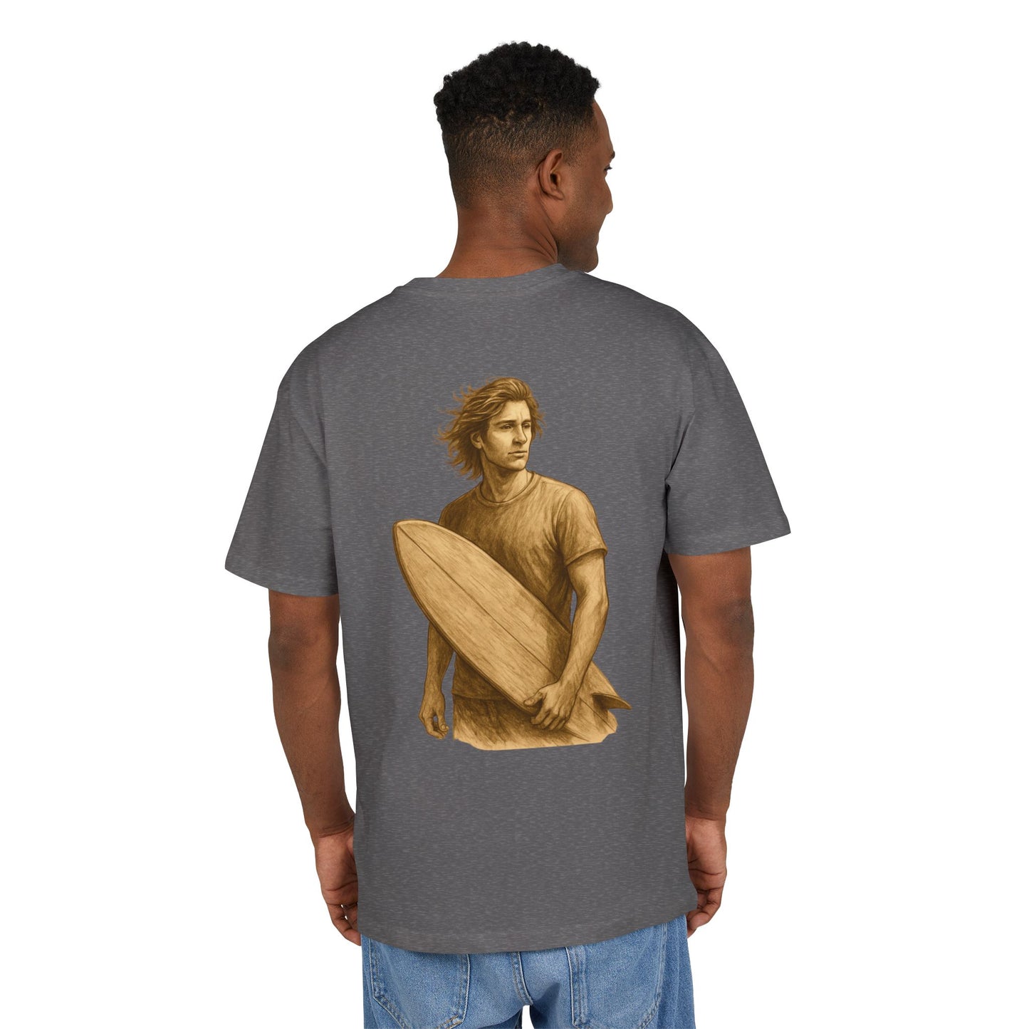 Retro Surfer T-Shirt (Brustprint) – Vintage Beach Style für Wellenreiter & Ocean-Lovers