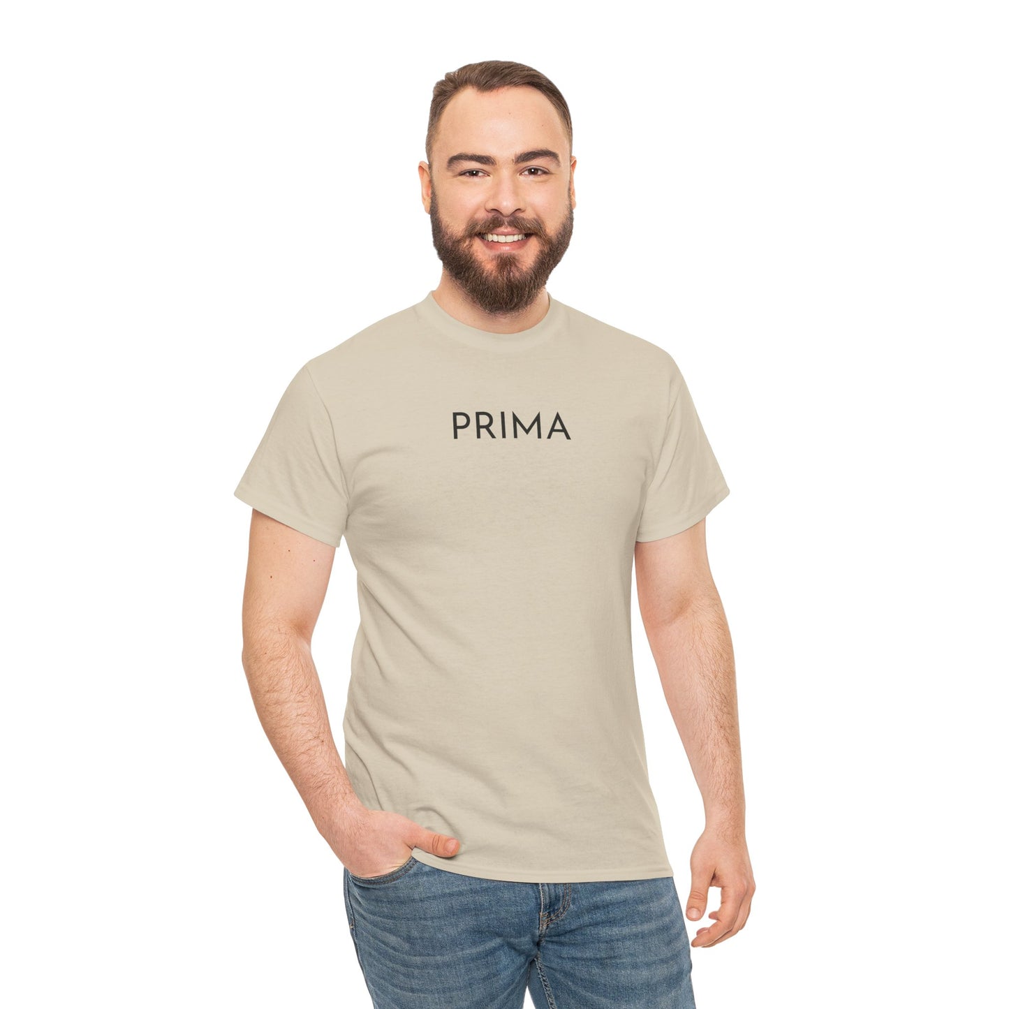 PRIMA T-Shirt (Brustprint) – Unisex Heavy Cotton Tee | Nachhaltige Streetwear aus 100% Baumwolle
