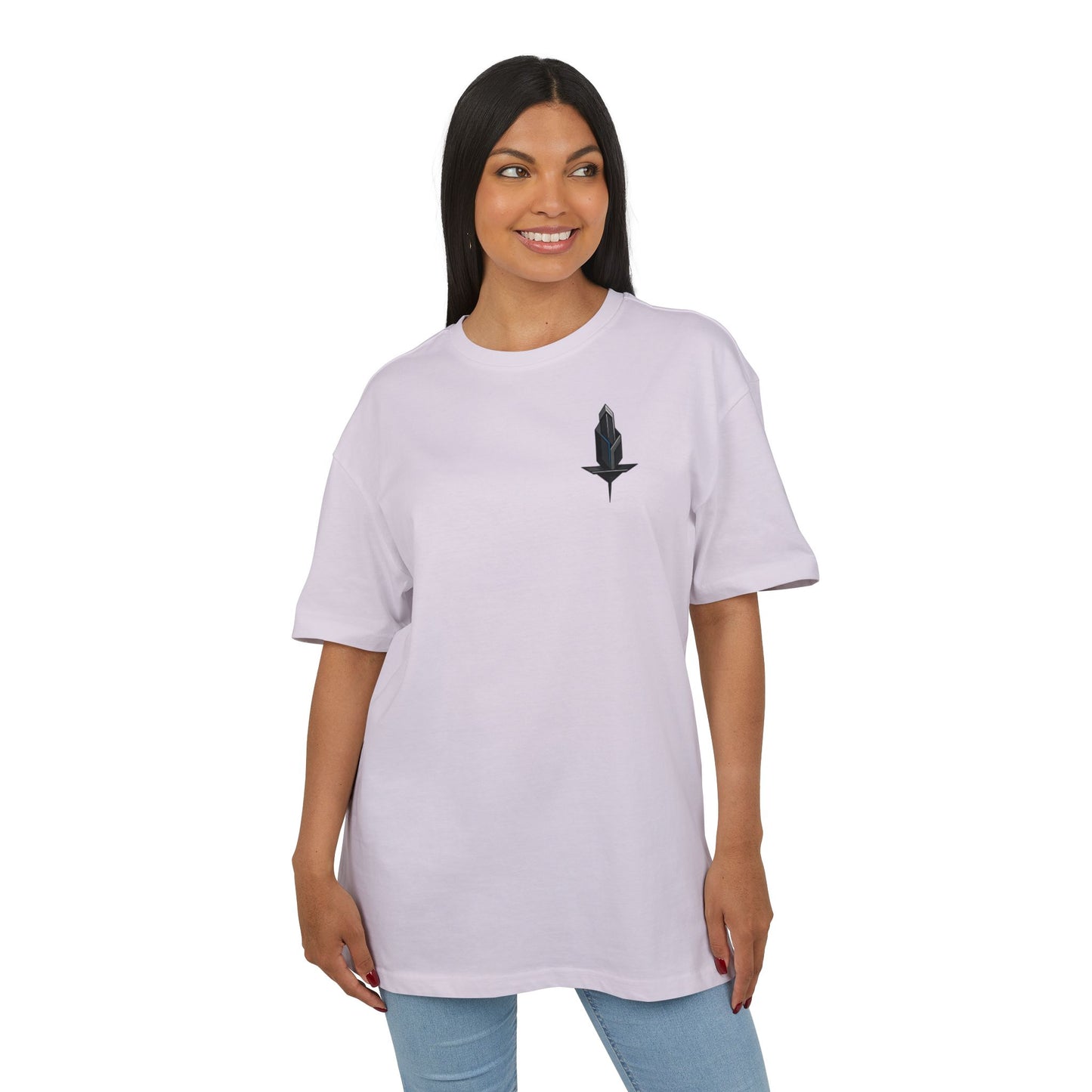 Minimalistisches Tech T-Shirt (Brustprint) – Unisex Shirt mit modernem geometrischem Logo – Urban Streetwear Look