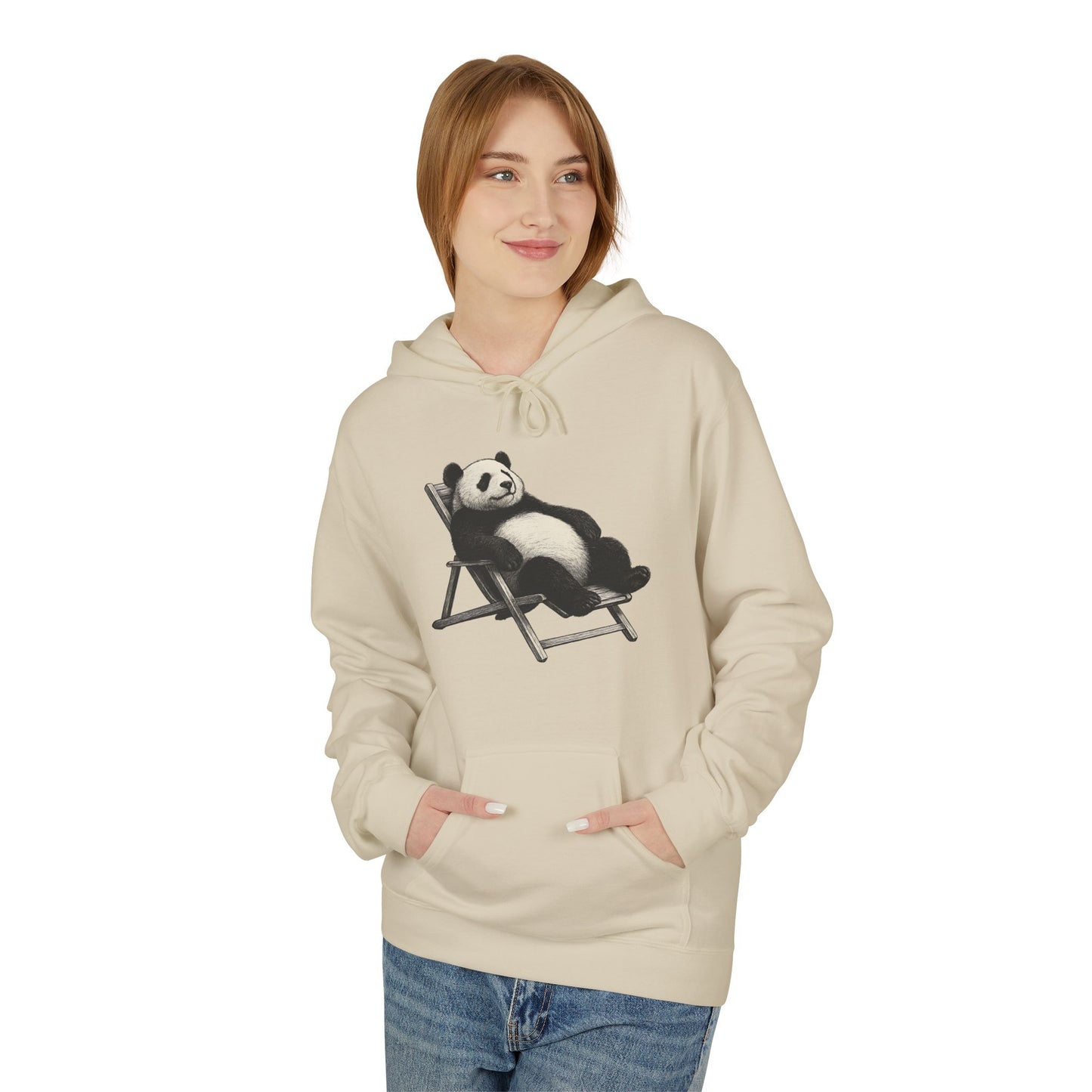 Chillender Panda (Brustprint) - Unisex Midweight Fleece | Nachhaltige Streetwear mit Komfort & Stil