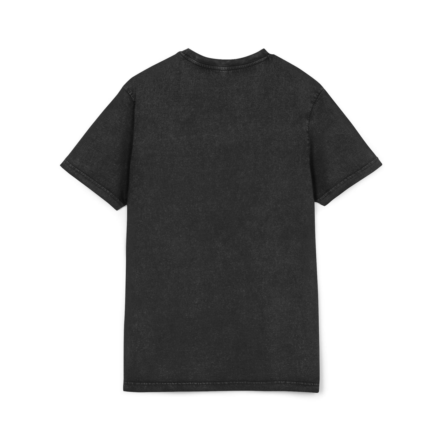 Dog print Vintage Style Acid Washed Round Neck Tee - Eco-Friendly T-Shirt, Everyday