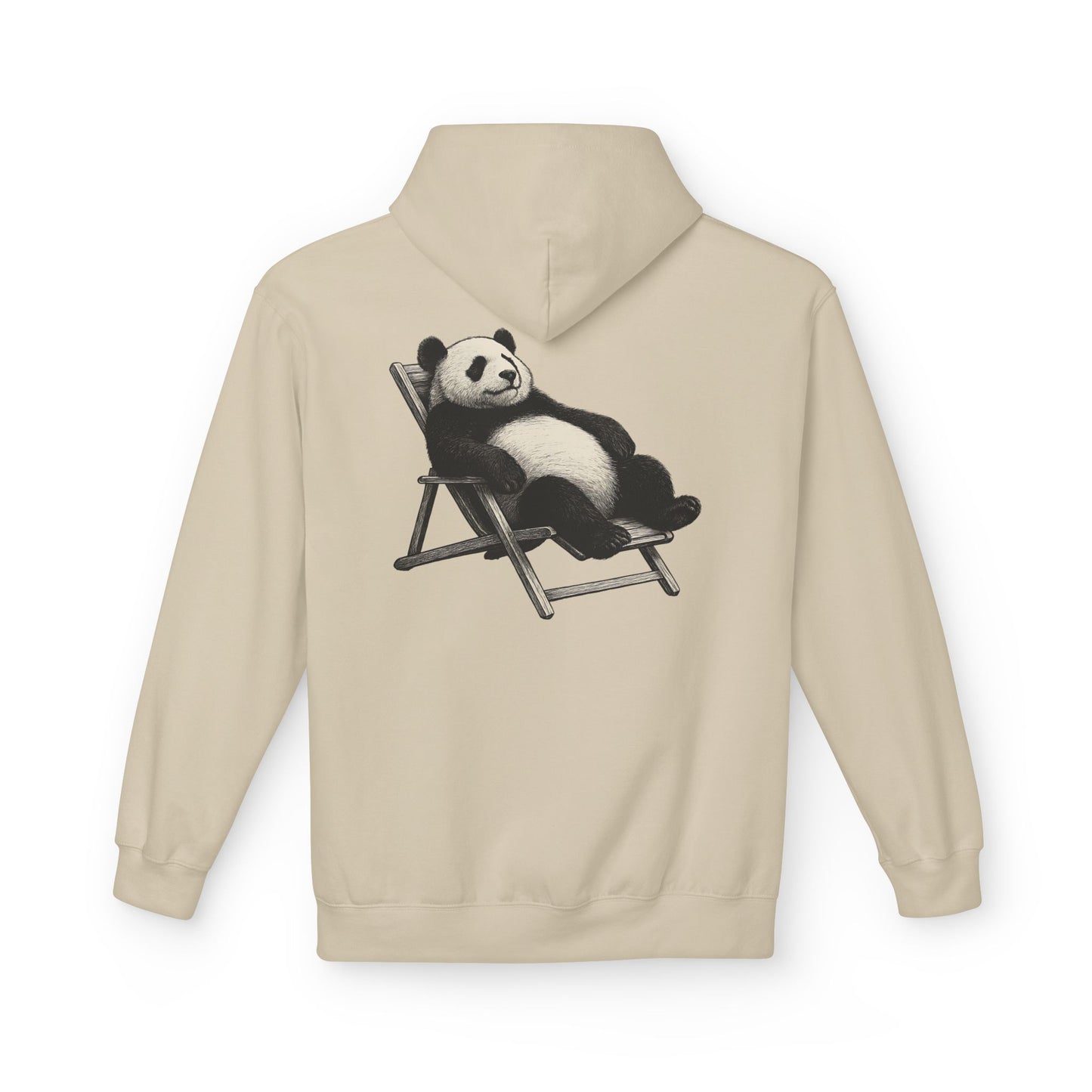 Chillender Panda (Rückenprint) - Unisex Midweight Fleece | Nachhaltige Streetwear mit Komfort & Stil