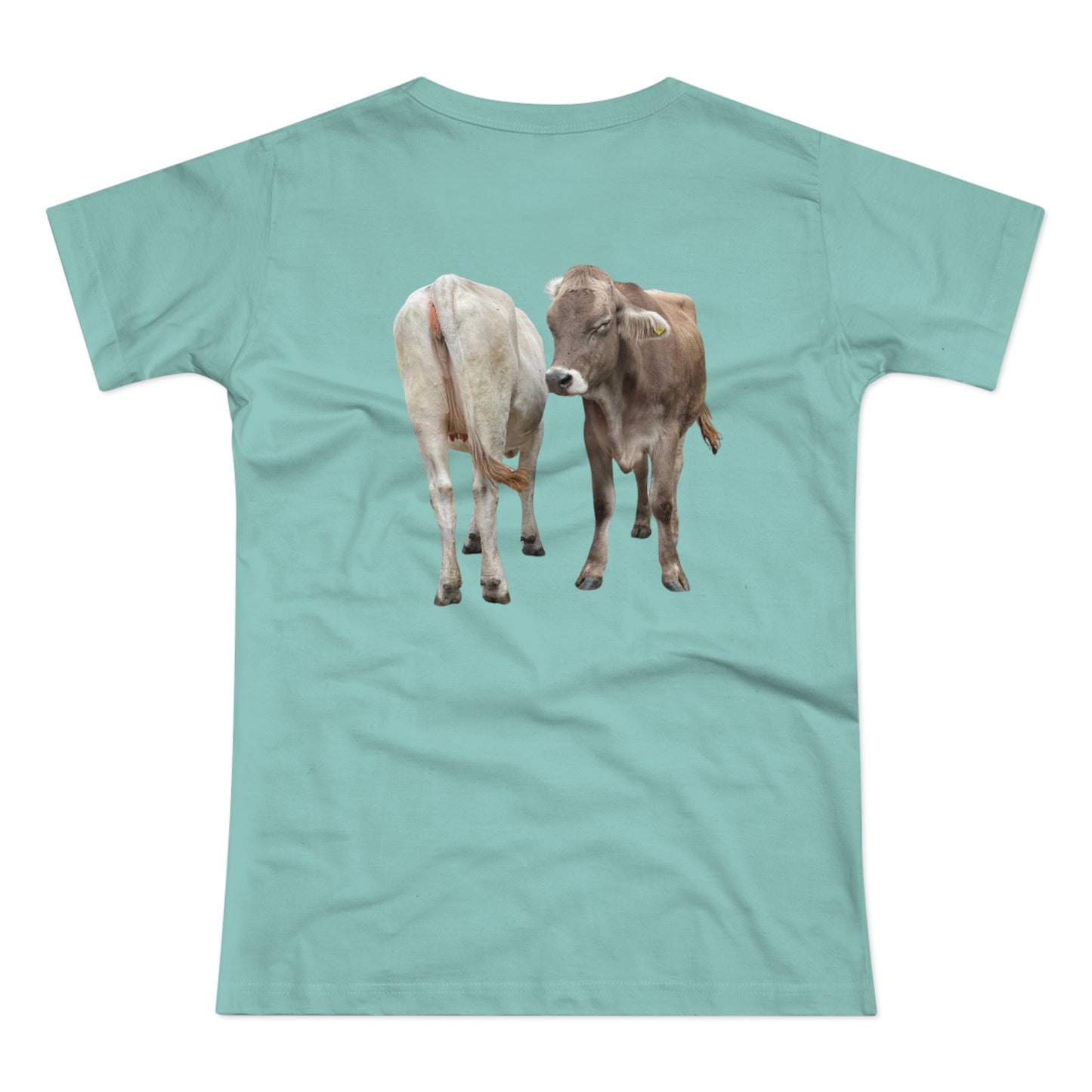 Zwei Kühe - Ein Blick zurück | Lustiges T-Shirt für Tierfreunde & Landeier mit Stil