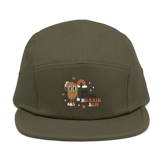 No Rains No Rainbow – 5-Panel Cap mit Stickerei