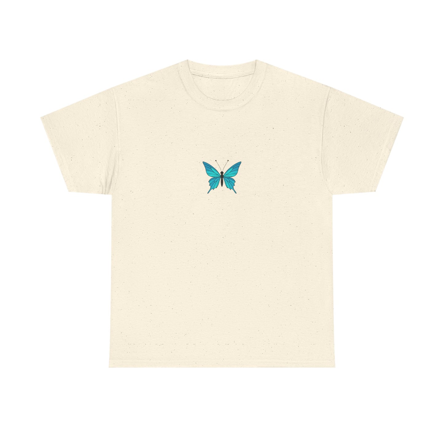 Blauer Schmetterling T-Shirt Unisex (Brustprint) – Farbintensives Butterfly Design | Natur-inspiriertes Shirt aus Baumwolle