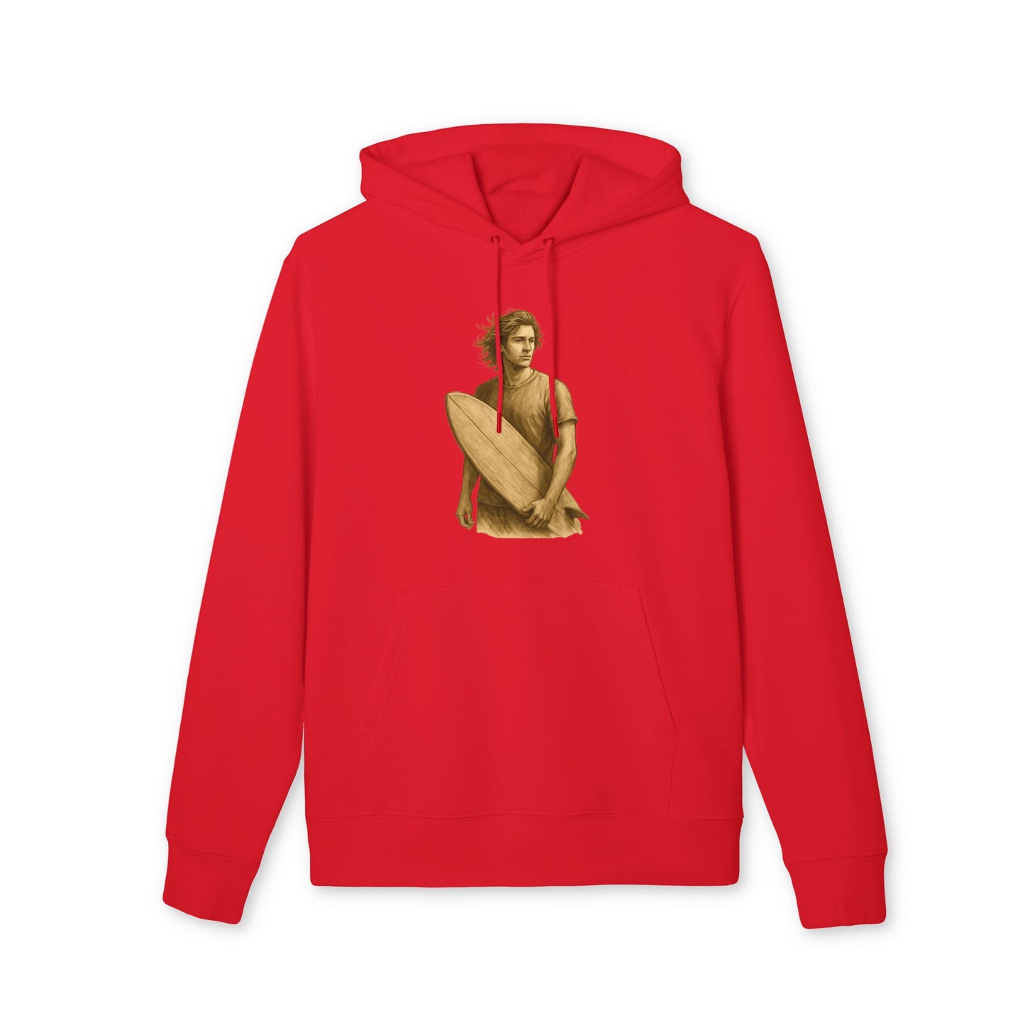 Surfer Hoodie Unisex (Brustprint) – Oversized Kapuzenpullover mit Surfer-Print | Retro Beach Style für Männer & Frauen