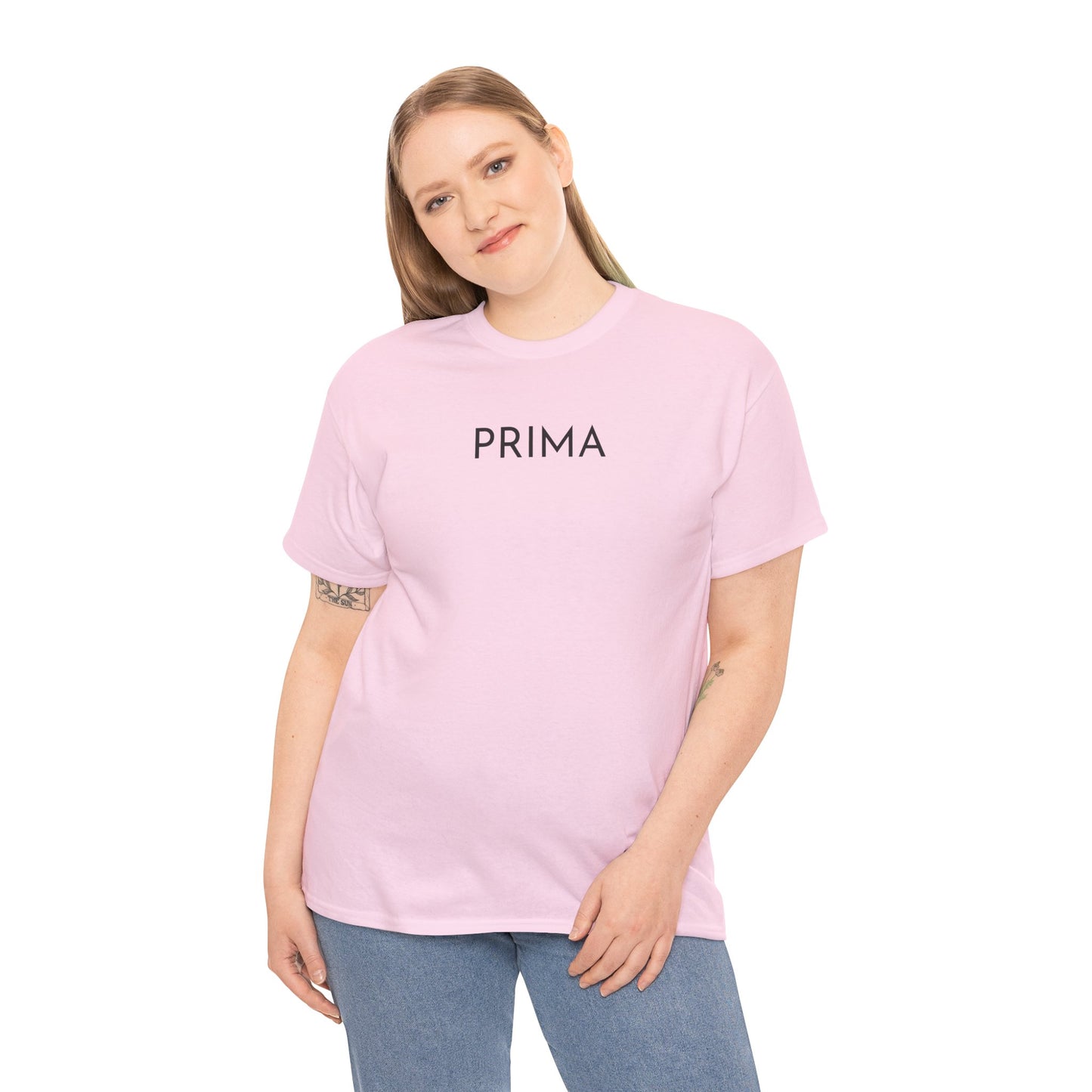 PRIMA T-Shirt (Brustprint) – Unisex Heavy Cotton Tee | Nachhaltige Streetwear aus 100% Baumwolle