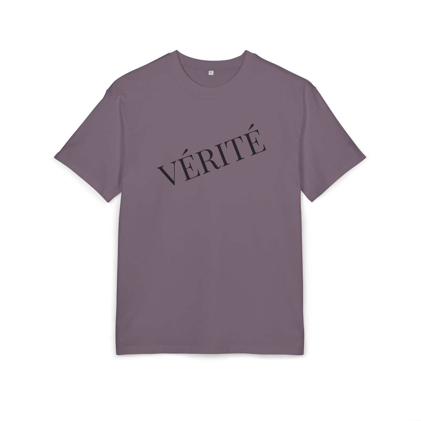 Stylisches T-Shirt mit Aufschrift ‘Vérité’ (Brustprint) – Minimalistisches Design für Modebewusste