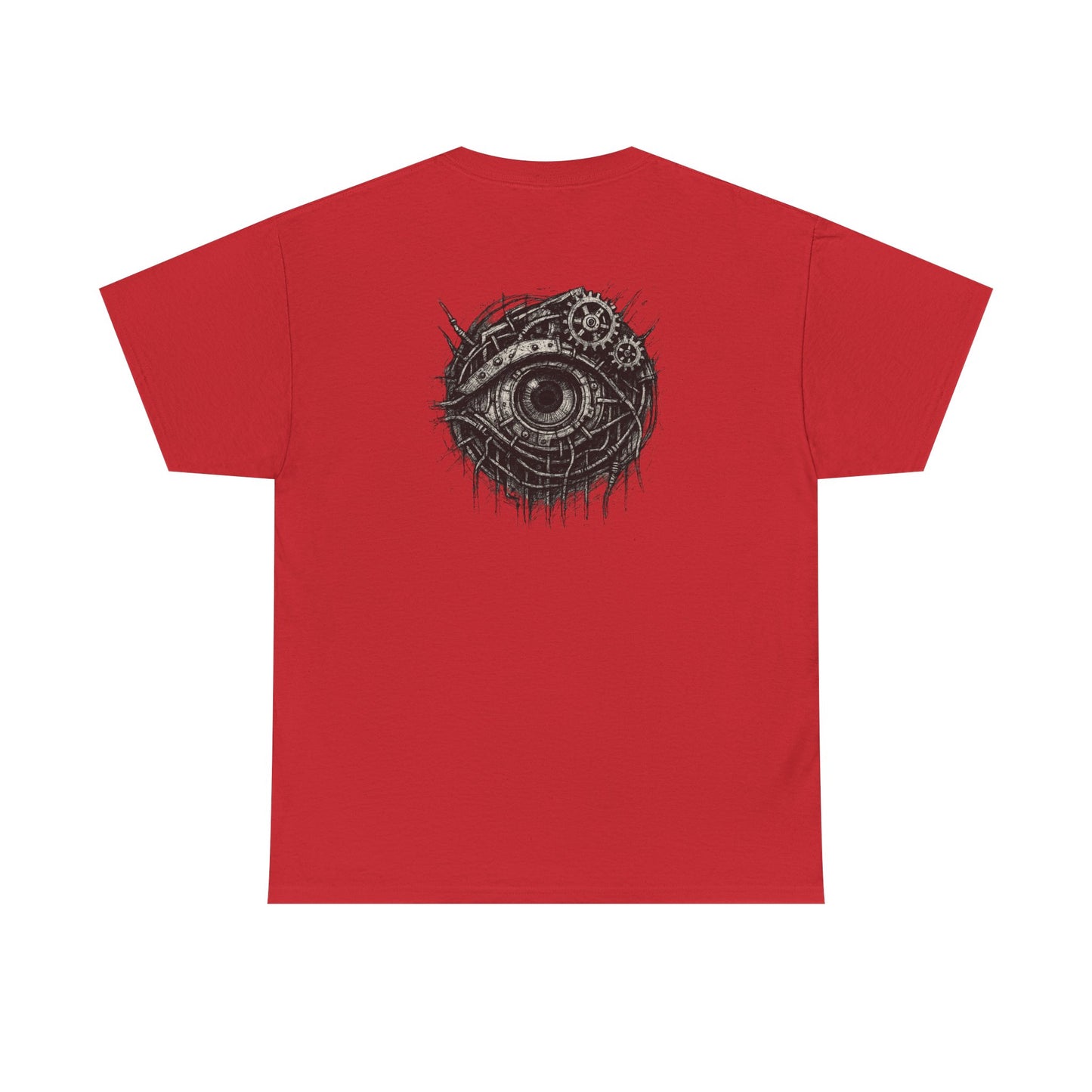 Biomechanisches Auge T-Shirt Unisex – Cyberpunk Zahnräder & Drähte Design | Futuristisches Cyborg Shirt für Sci-Fi & Gothic Fans