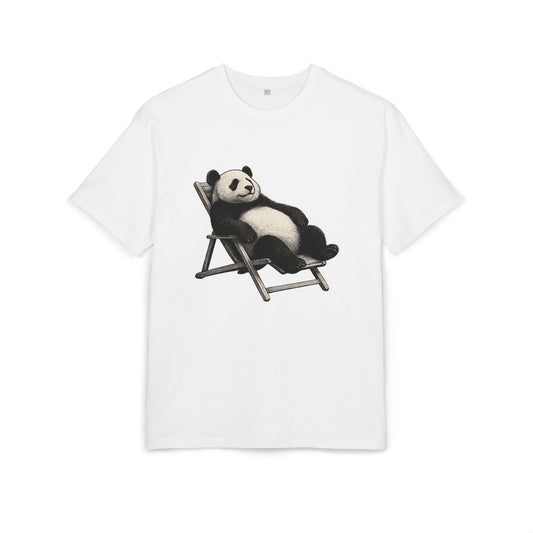 Chillender Panda (Brustprint) – Cooles Tiermotiv | Unisex Funshirt