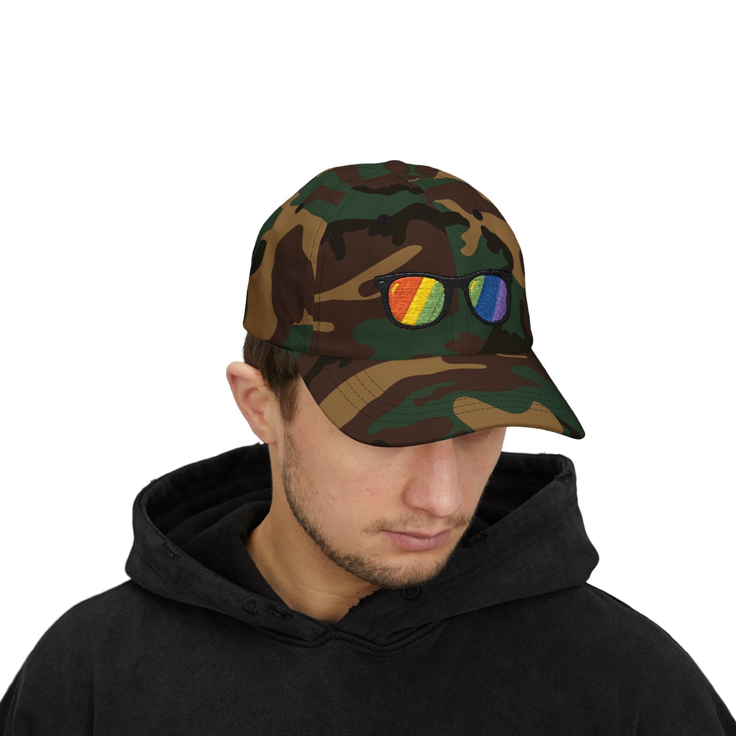 Regenbogen Sonnenbrille Cap – Stylische Unisex Snapback für Pride, Festivals & Streetwear