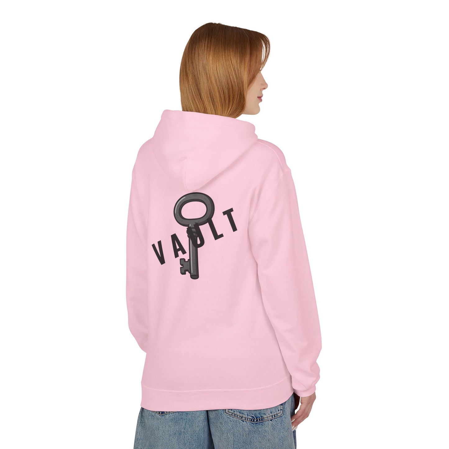 VAULT Hoodie mit Schlüssel-Design (Rückenprint) – Unisex Midweight Fleece | Nachhaltige Streetwear mit Komfort & Stil