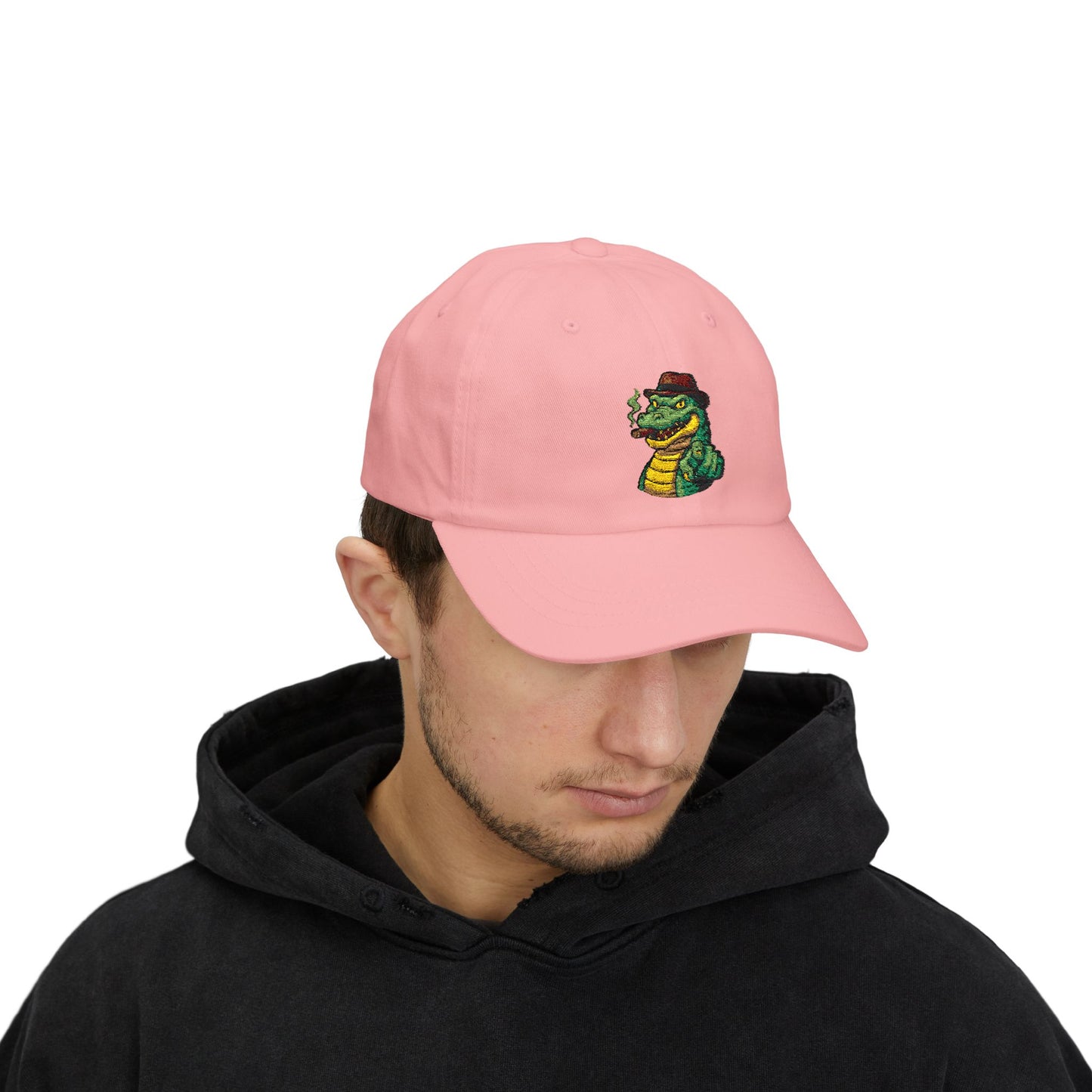 Gangster Alligator Cap – Coole Unisex Baseballcap mit Krokodil, Zigarre & Comic Design