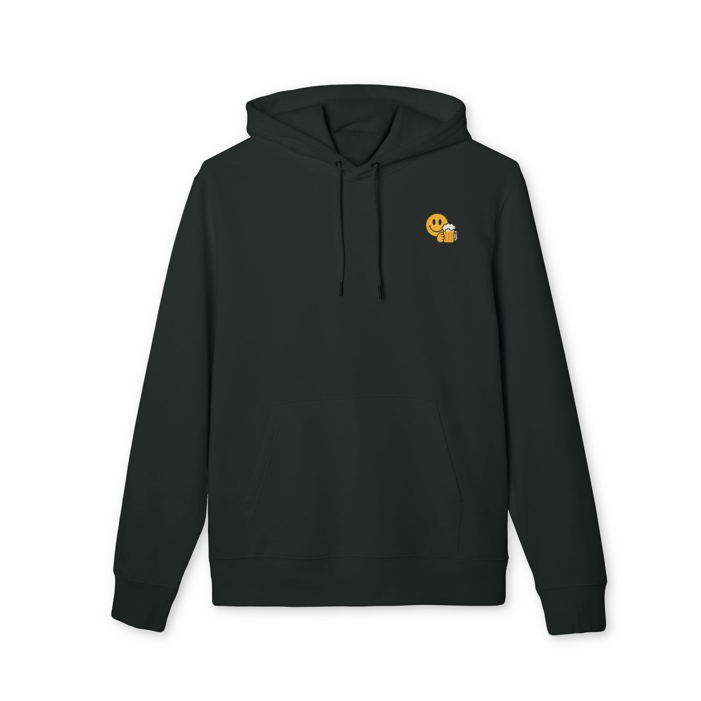 Bier Smiley Hoodie (Brustprint) – Witziger Kapuzenpullover für Männer & Frauen | Party Outfit