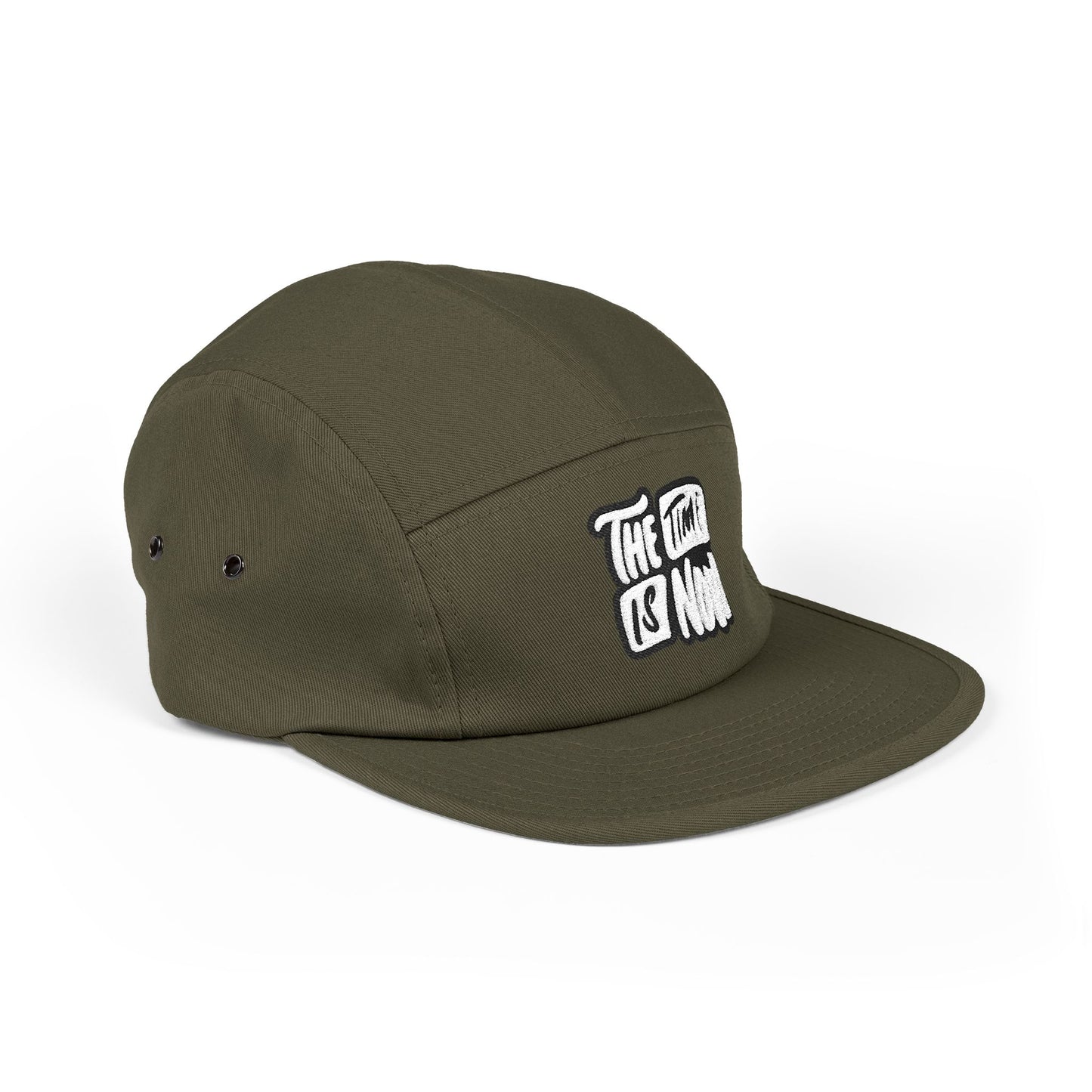 The Time is Now – 5-Panel Cap mit Stickerei
