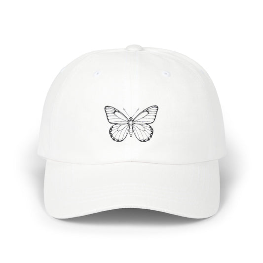 Schmetterling Cap Unisex – Stylische Kappe mit Line Art Design | Verstellbare Basecap aus Baumwolle für Alltag & Freizeit