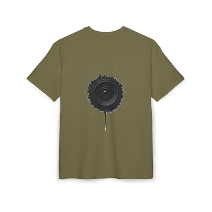 Surreal Sound T-Shirt – Lautsprecher mit Auge Design im Black & White Look – Unisex Streetwear für Musik- & Kunstfans