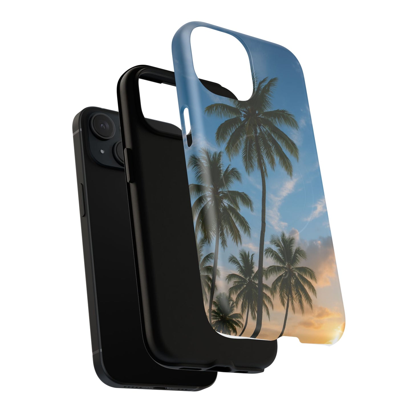 Tropische Sonnenuntergang Handyhülle mit Palmen – Sommer Vibes Case für iPhone & Android | Tropisches Strandmotiv