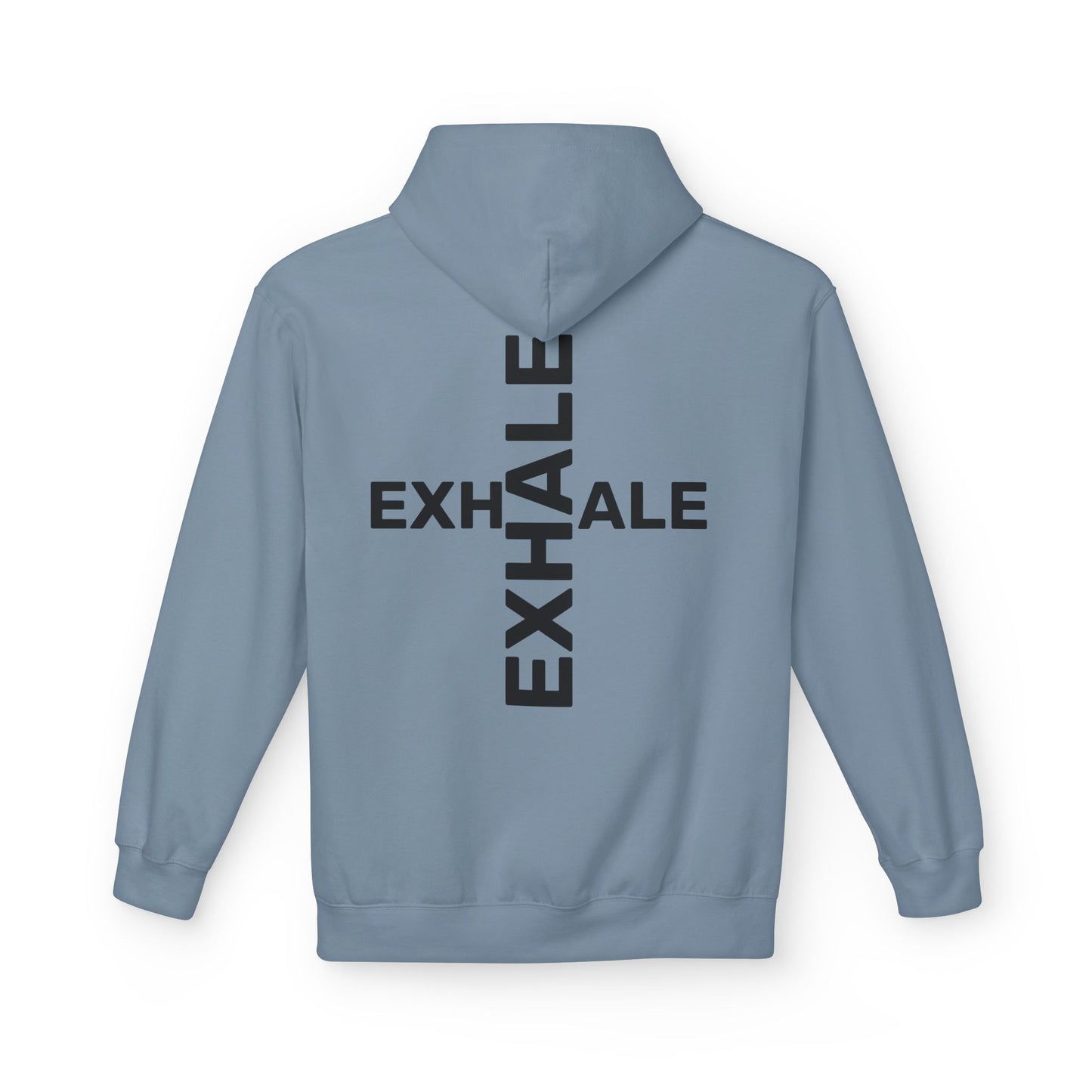 EXHALE Hoodie – Unisex Fleece Kapuzenpullover | Nachhaltige Streetwear mit Achtsamkeits-Statement