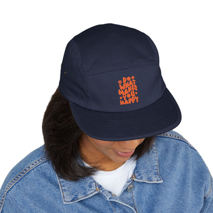 Do What Makes You Happy – 5-Panel Cap mit Stickerei