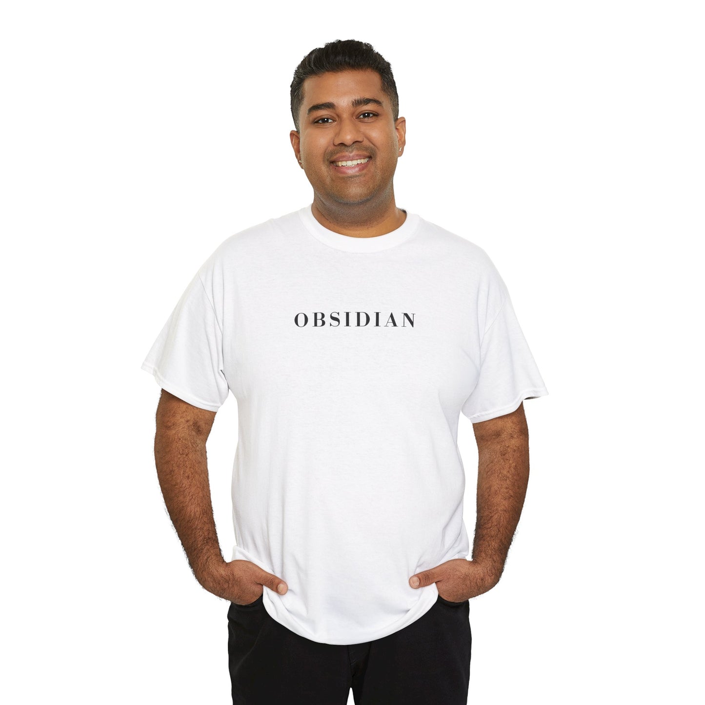 OBSIDIAN T-Shirt (Brustprint) – Unisex Heavy Cotton Tee | Nachhaltige Streetwear aus 100% Baumwolle