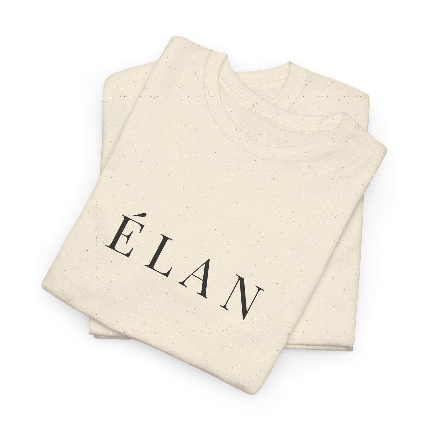 Élan Unisex Heavy Cotton T-Shirt (Brustprint) – Stilvolles Premium-Shirt aus 100 % Baumwolle für zeitlosen Look und Komfort