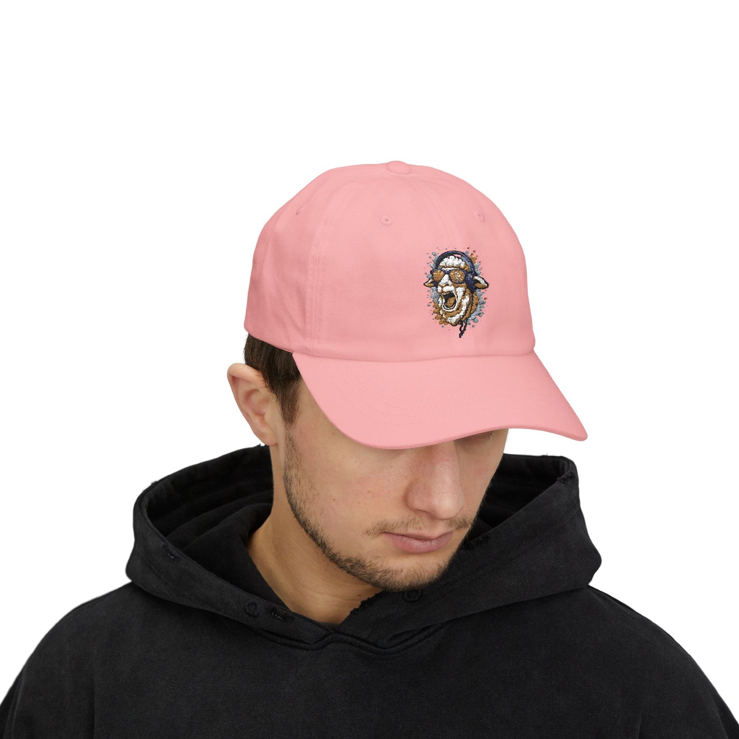 Lustige Schaf Cap – Unisex Basecap mit Kopfhörer-Schaf & Sonnenbrille – Coole Musik Snapback für Tierfreunde & Festival-Fans