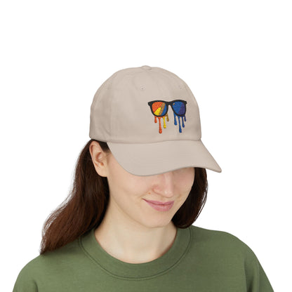 Melting Shades Cap – Stylische Unisex Basecap mit bunter, schmelzender Sonnenbrille | Sommer Accessoire für Festival, Freizeit & Streetwear