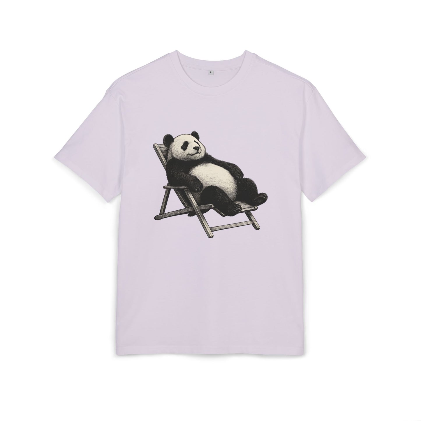 Chillender Panda (Brustprint) – Cooles Tiermotiv | Unisex Funshirt