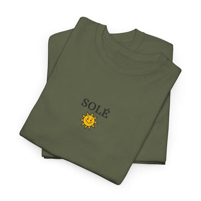 SOLÉ T-Shirt (Brustprint) – Unisex Heavy Cotton Tee | Nachhaltige Streetwear aus 100% Baumwolle
