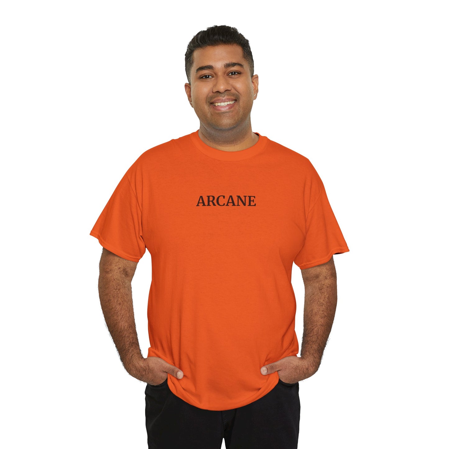 ARCANE T-Shirt (Brustprint) – Unisex Heavy Cotton Tee | Nachhaltige Streetwear aus 100% Baumwolle