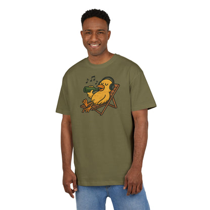Chillente T-Shirt (Brustprint) – Lustiges Bier & Musik Motiv im Sommer-Look | Unisex Funshirt für Festival, Strand & Feierlaune