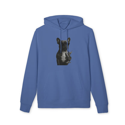 French Bulldog Hoodie (Brustprint) – Lustiger Kapuzenpullover mit Hund & Sonnenbrille – Unisex Streetwear mit Tiermotiv