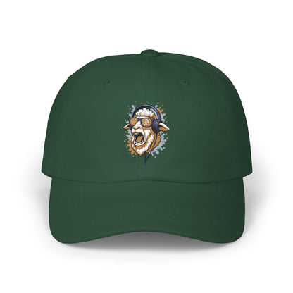Lustige Schaf Cap – Unisex Basecap mit Kopfhörer-Schaf & Sonnenbrille – Coole Musik Snapback für Tierfreunde & Festival-Fans