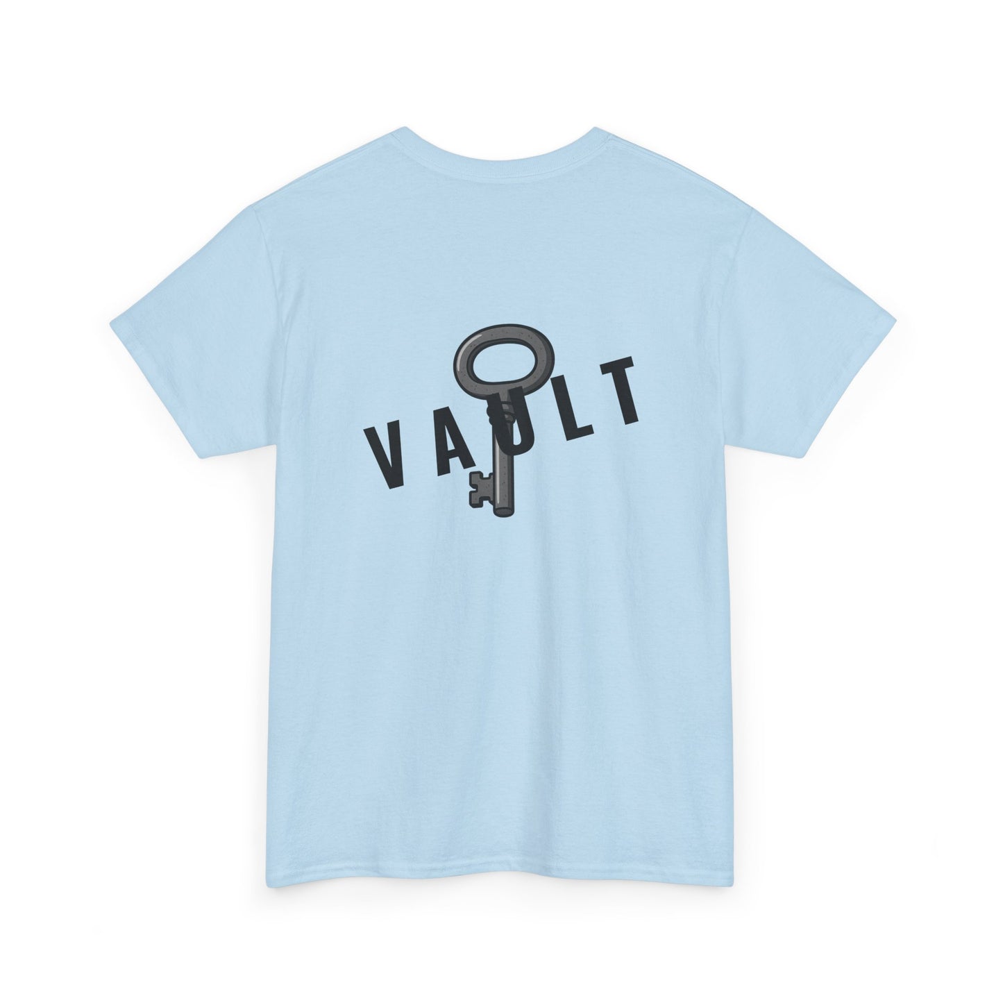 VAULT T-Shirt mit Schlüssel-Design (Rückenprint) – Unisex Heavy Cotton Tee | Nachhaltige Streetwear aus 100% Baumwolle