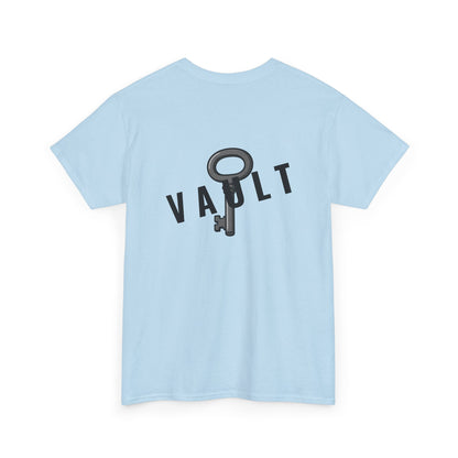 VAULT T-Shirt mit Schlüssel-Design (Rückenprint) – Unisex Heavy Cotton Tee | Nachhaltige Streetwear aus 100% Baumwolle