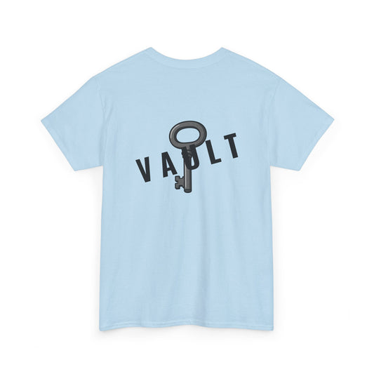 VAULT T-Shirt mit Schlüssel-Design (Rückenprint) – Unisex Heavy Cotton Tee | Nachhaltige Streetwear aus 100% Baumwolle