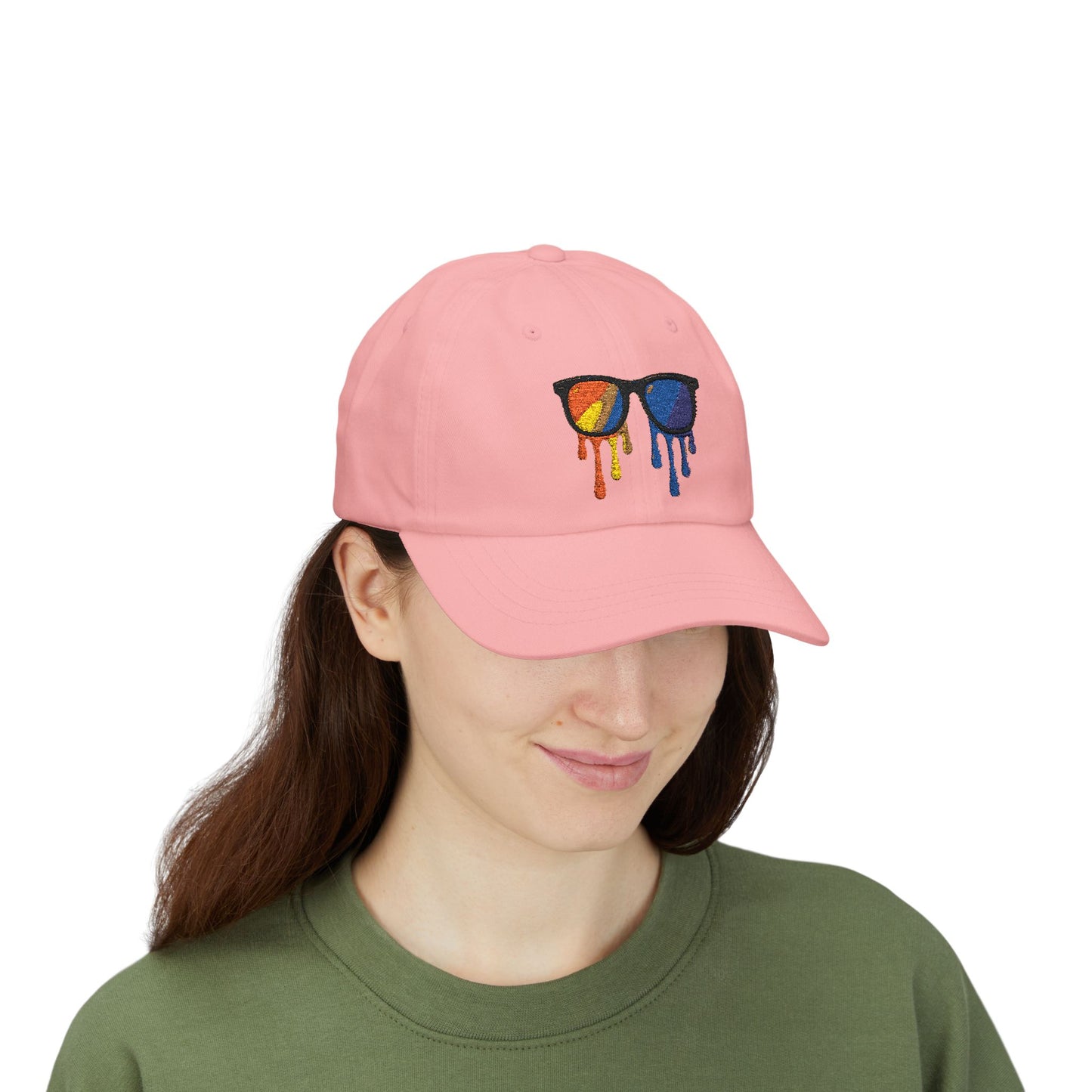 Melting Shades Cap – Stylische Unisex Basecap mit bunter, schmelzender Sonnenbrille | Sommer Accessoire für Festival, Freizeit & Streetwear