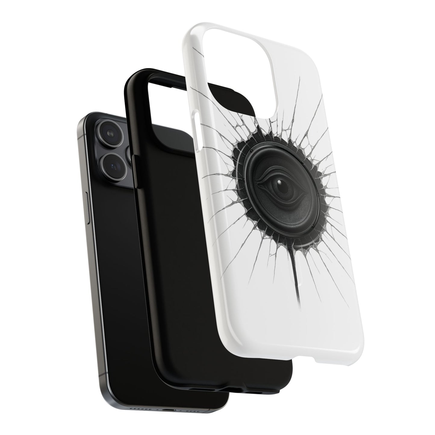 Surreal Eye Speaker Handyhülle – Kreatives Lautsprecher-Augen Design für Musik- & Kunstfans – Schutzhülle für iPhone & Android"