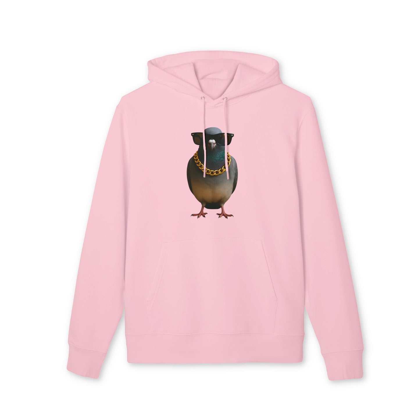 Gangster Taube Hoodie (Brustprint) – Lustiger Streetstyle Kapuzenpullover mit Vogel Motiv – Oversize Unisex Hoodie für Herren & Damen