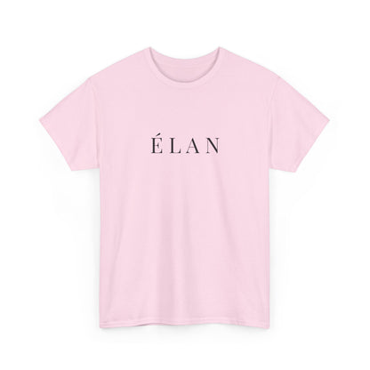 Élan Unisex Heavy Cotton T-Shirt (Brustprint) – Stilvolles Premium-Shirt aus 100 % Baumwolle für zeitlosen Look und Komfort