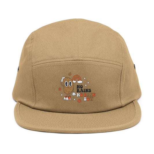No Rains No Rainbow – 5-Panel Cap mit Stickerei