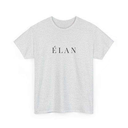 Élan Unisex Heavy Cotton T-Shirt (Brustprint) – Stilvolles Premium-Shirt aus 100 % Baumwolle für zeitlosen Look und Komfort
