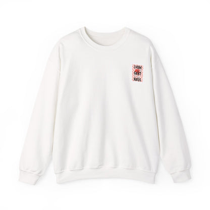 LIEBE GEHT RAUS - Unisex Sweatshirt mit Statement Liebe Geht Raus - Bequemer Pullover mit Herz-Motiv, Nachhaltig in Deutschland Gefertigt